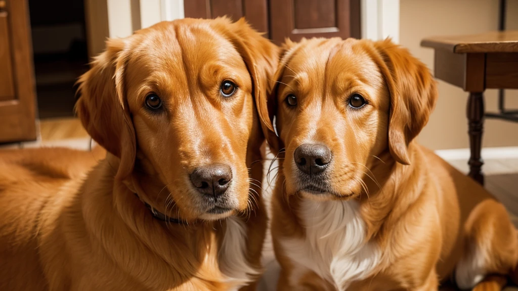 red golden retrievers